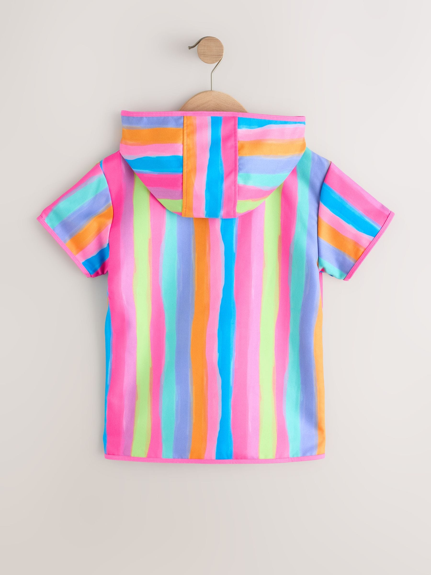 Rainbow Stripe Zip Quick Dry Poncho (9mths-8yrs) image 7