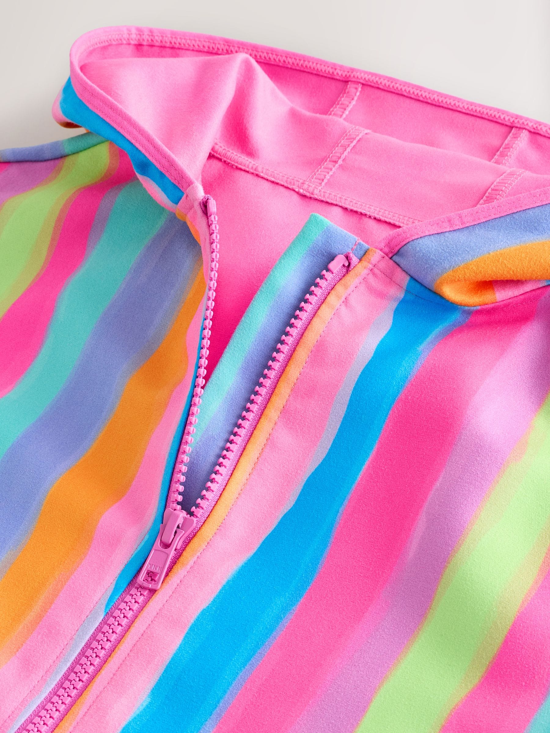 Rainbow Stripe Zip Quick Dry Poncho (9mths-8yrs) image 9