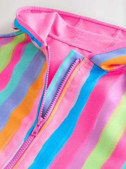 Rainbow Stripe Zip Quick Dry Poncho (9mths-8yrs) image 9