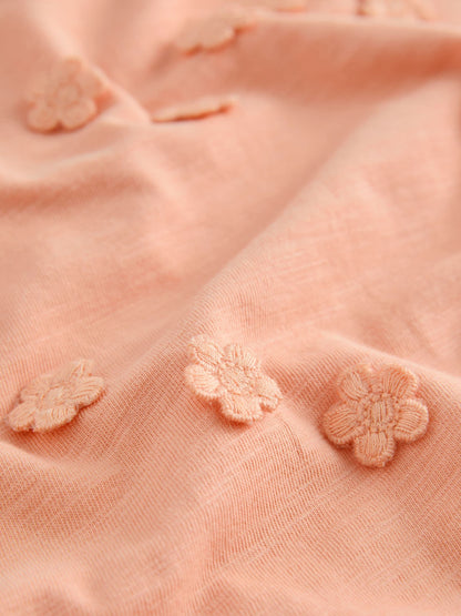 Orange Peach Short Sleeve Applique Flower T-Shirt (3mths-7yrs) image 6