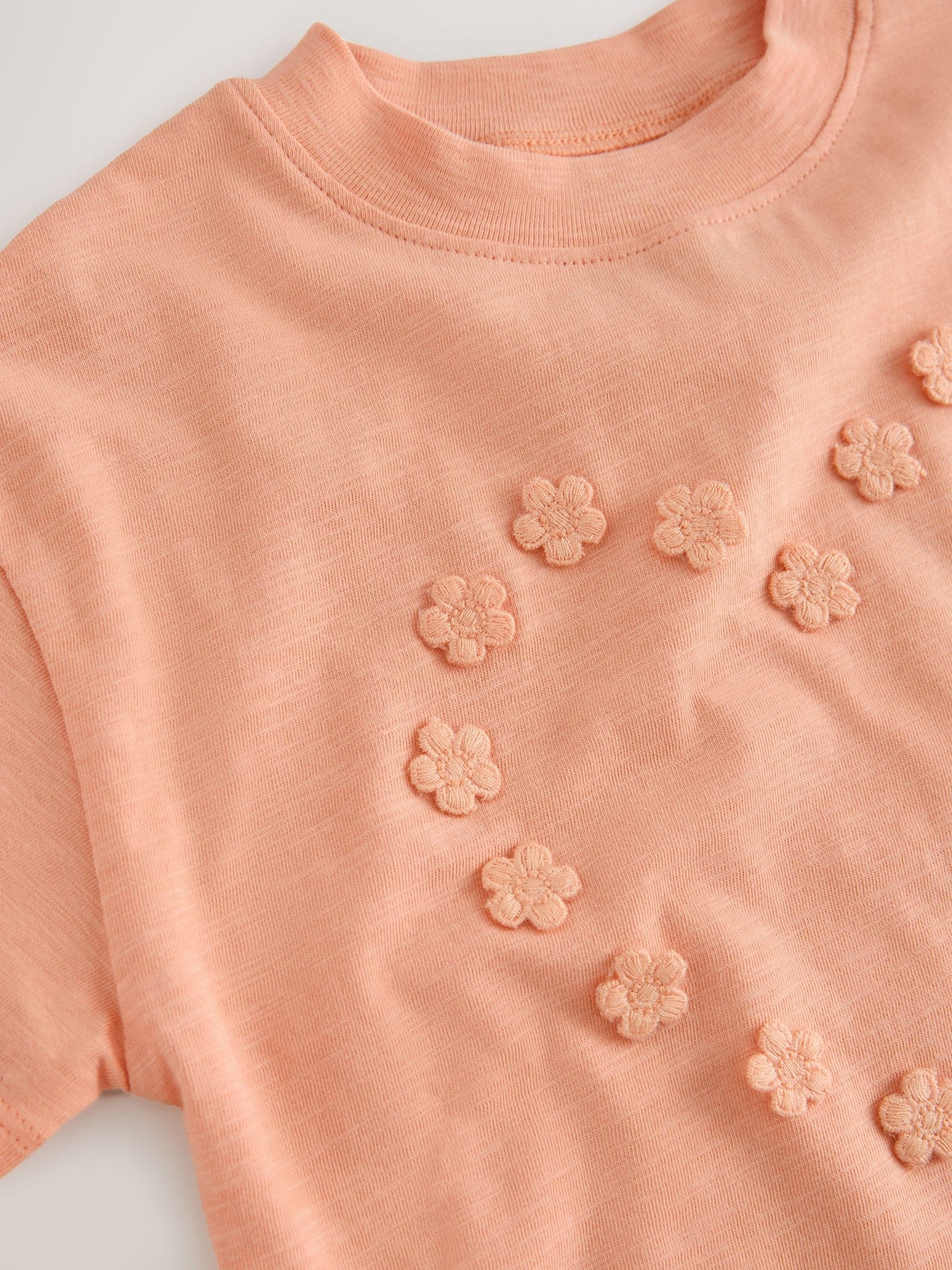 Orange Peach Short Sleeve Applique Flower T-Shirt (3mths-7yrs) image 7