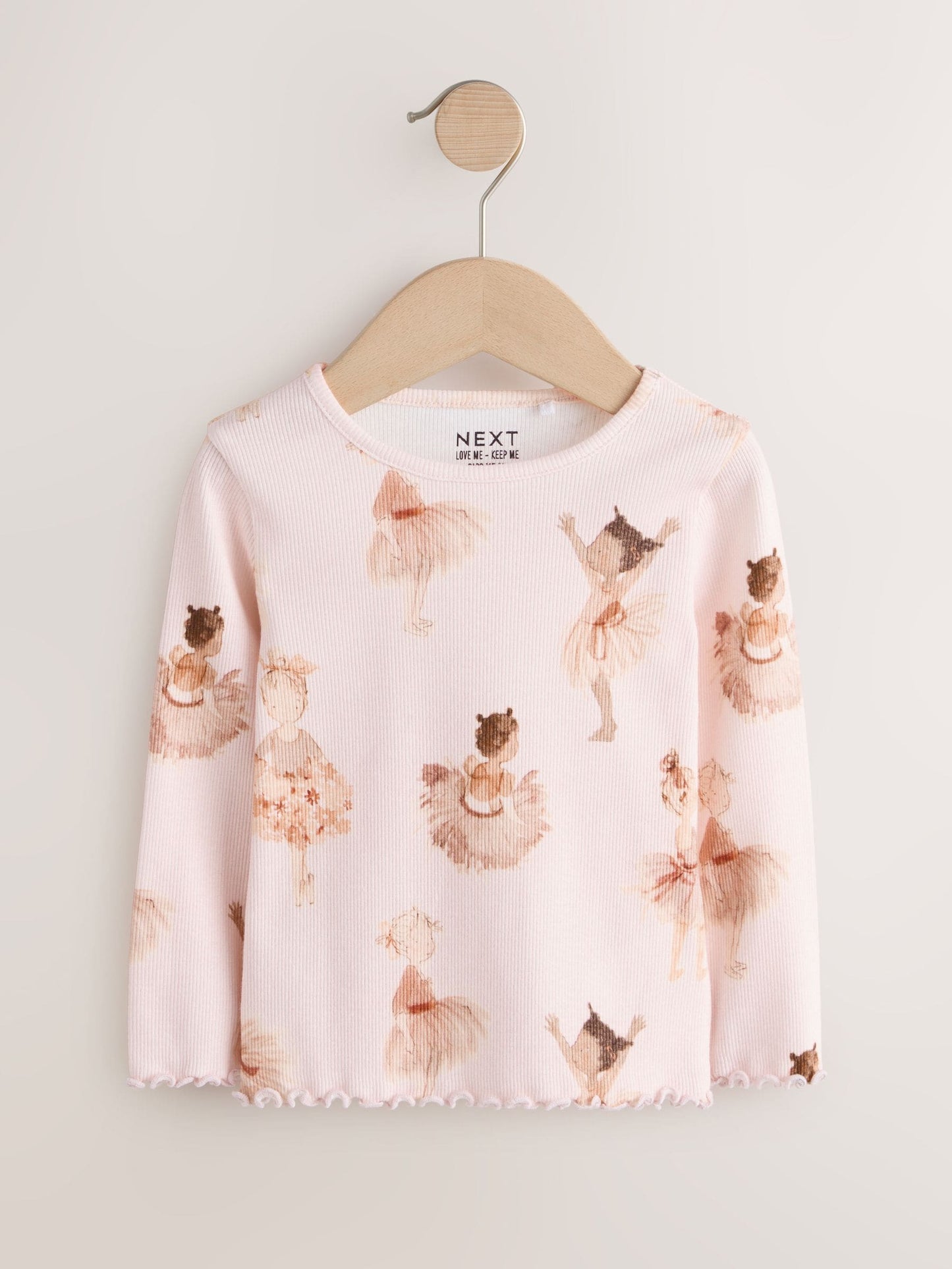 Pink Ballerina Rib Long Sleeve Top (3mths-7yrs) image 6