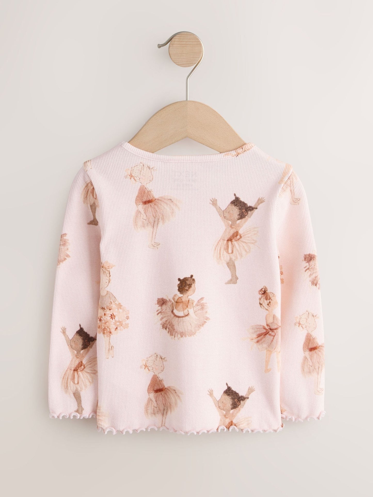 Pink Ballerina Rib Long Sleeve Top (3mths-7yrs) image 7
