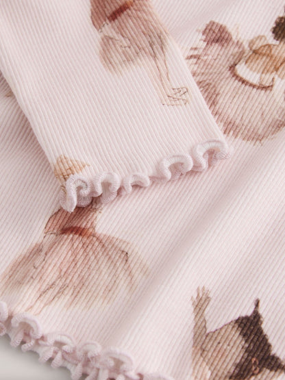 Pink Ballerina Rib Long Sleeve Top (3mths-7yrs) image 8