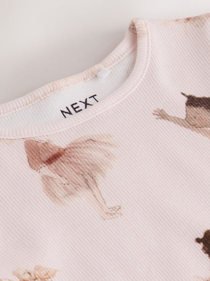 Pink Ballerina Rib Long Sleeve Top (3mths-7yrs) image 8