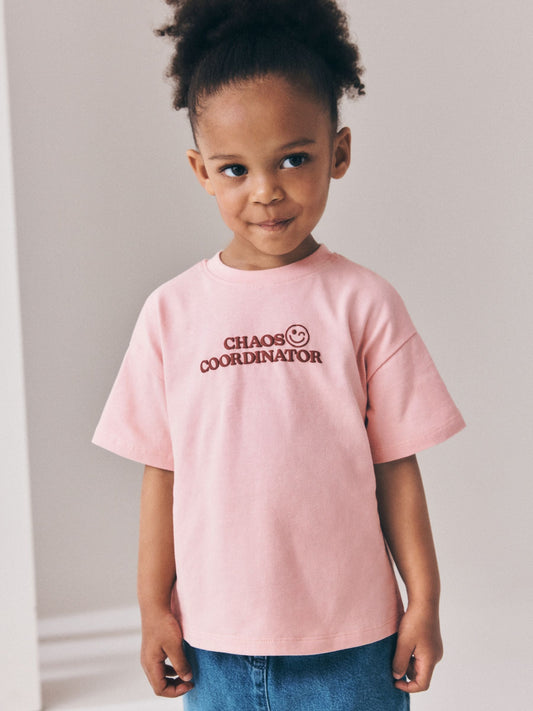 Dsiney Kidz - Pink Smile Slogan T-Shirt (3mths-7yrs) image 1
