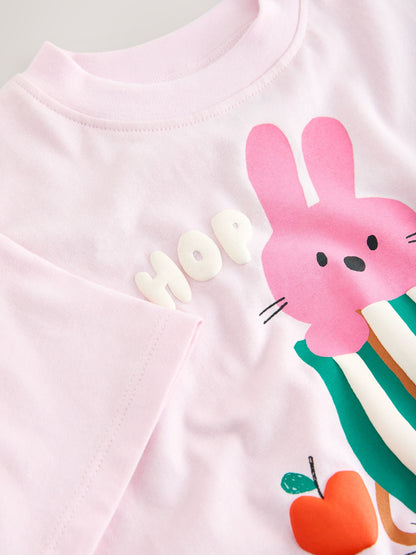 Pink Bunny Short Sleeve T-Shirt (3mths-7yrs) image 4