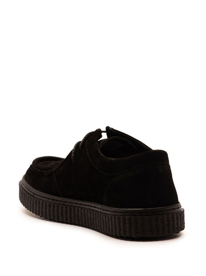 Off The Hook Grey Black Hetfield Leather Lace-Up Casual Boat Shoes image 3