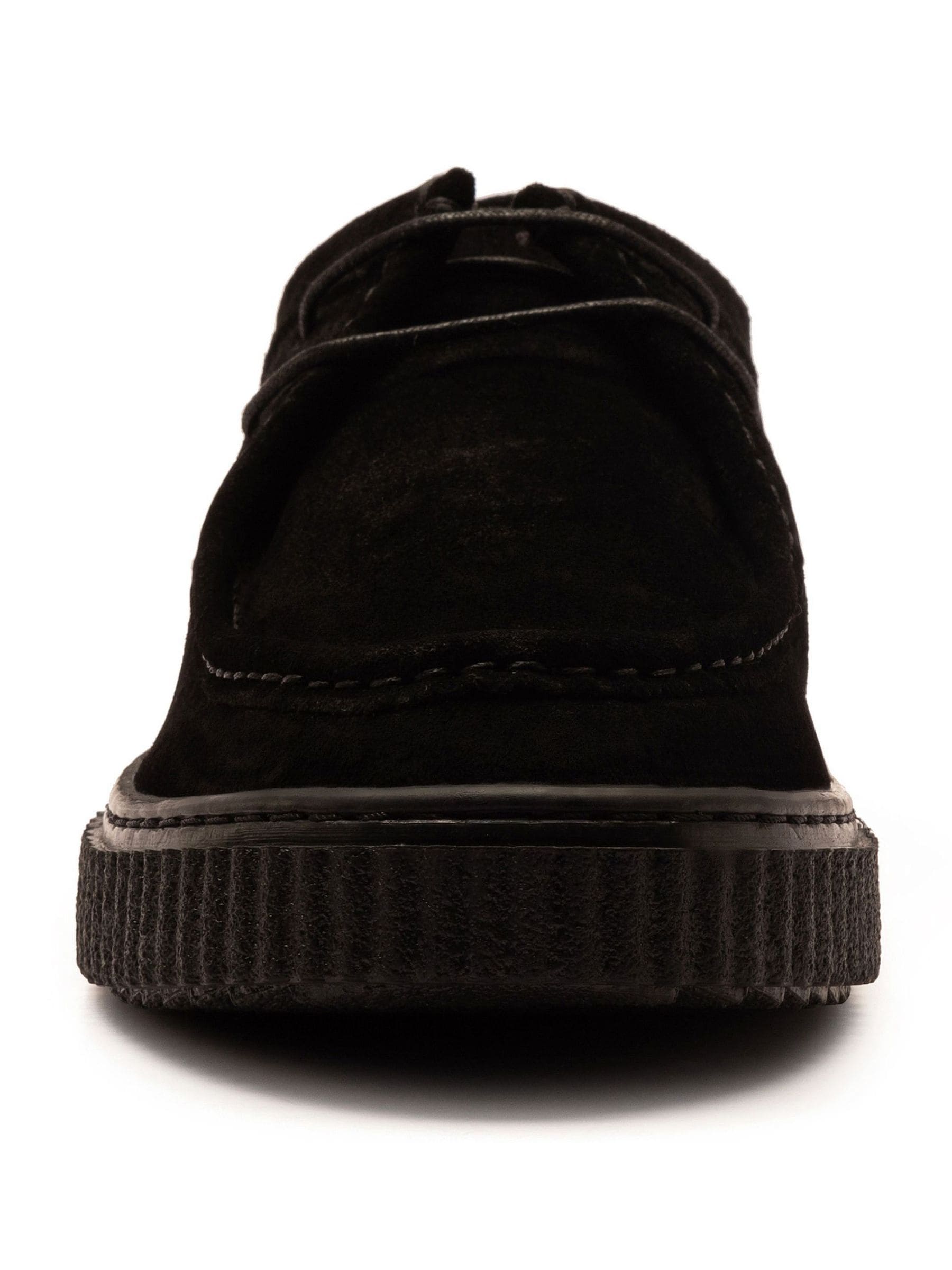 Off The Hook Grey Black Hetfield Leather Lace-Up Casual Boat Shoes image 4
