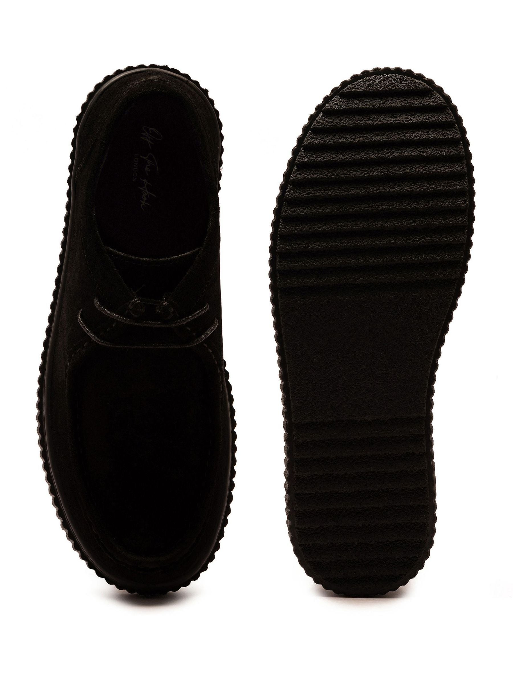 Off The Hook Grey Black Hetfield Leather Lace-Up Casual Boat Shoes image 6