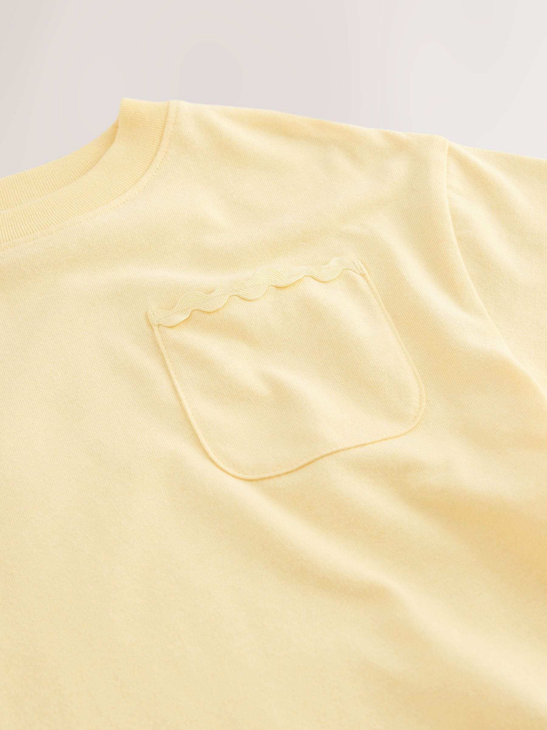 Yellow Short Sleeve Ric Rac Trim T-Shirt (3mths-7yrs) image 6
