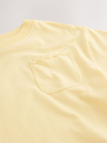 Yellow Short Sleeve Ric Rac Trim T-Shirt (3mths-7yrs) image 6
