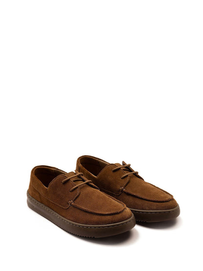 Off The Hook Brown Eddie Suede Leather Lace-Up Casual Boat Shoes image 1