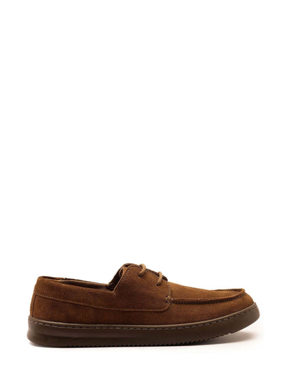Off The Hook Brown Eddie Suede Leather Lace-Up Casual Boat Shoes image 2