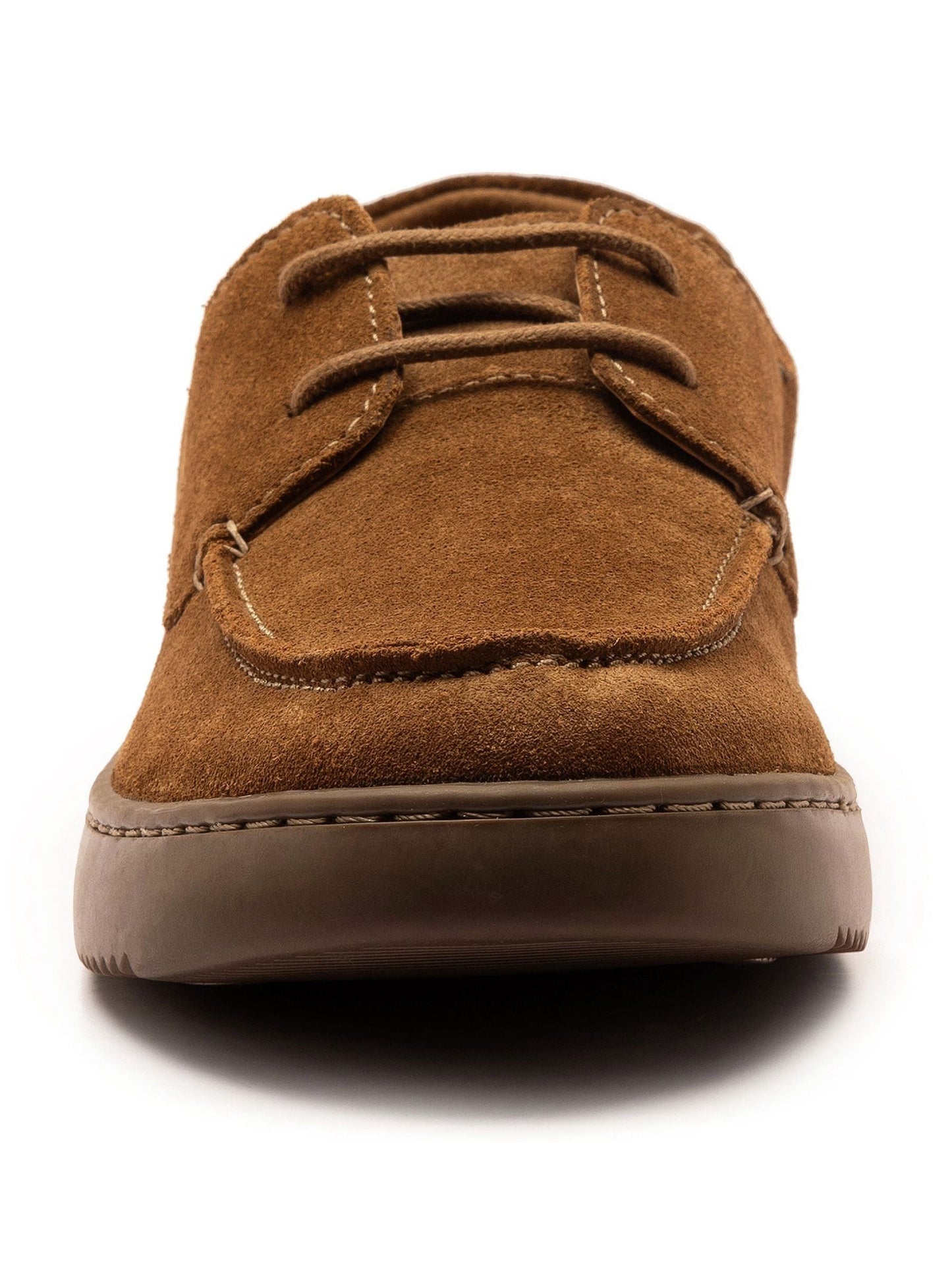 Off The Hook Brown Eddie Suede Leather Lace-Up Casual Boat Shoes image 4