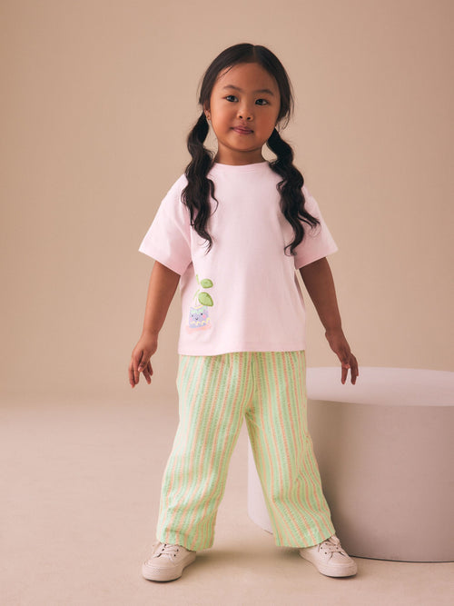 Dsiney Kidz - Pink Plants Character Top & Joggers Set (3mths-7yrs) image 1