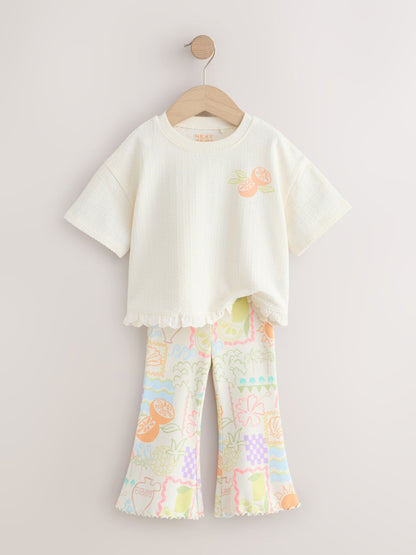 White Rainbow Short Sleeve Top and Flare Set (3mths-7yrs) image 5