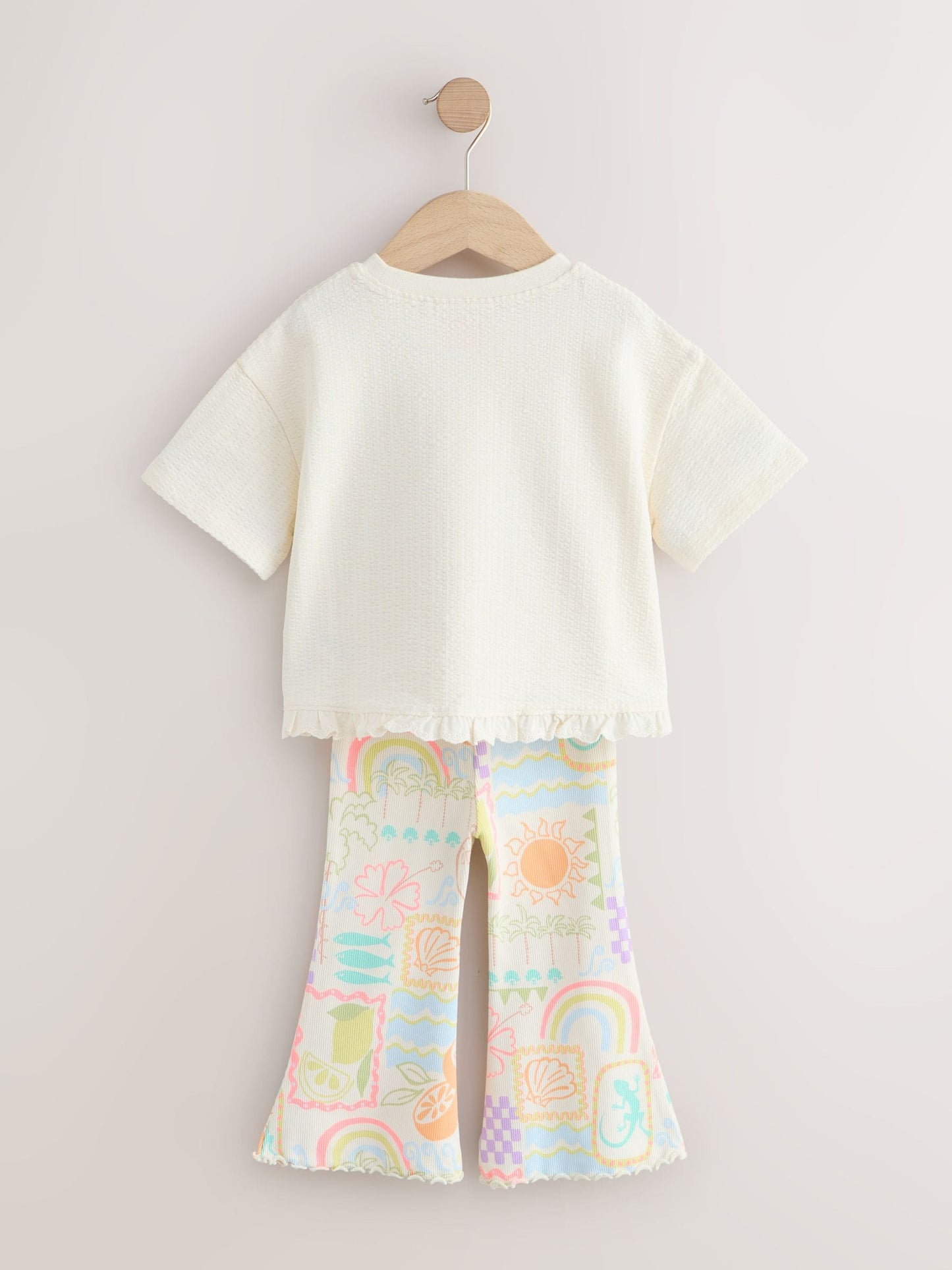 White Rainbow Short Sleeve Top and Flare Set (3mths-7yrs) image 6