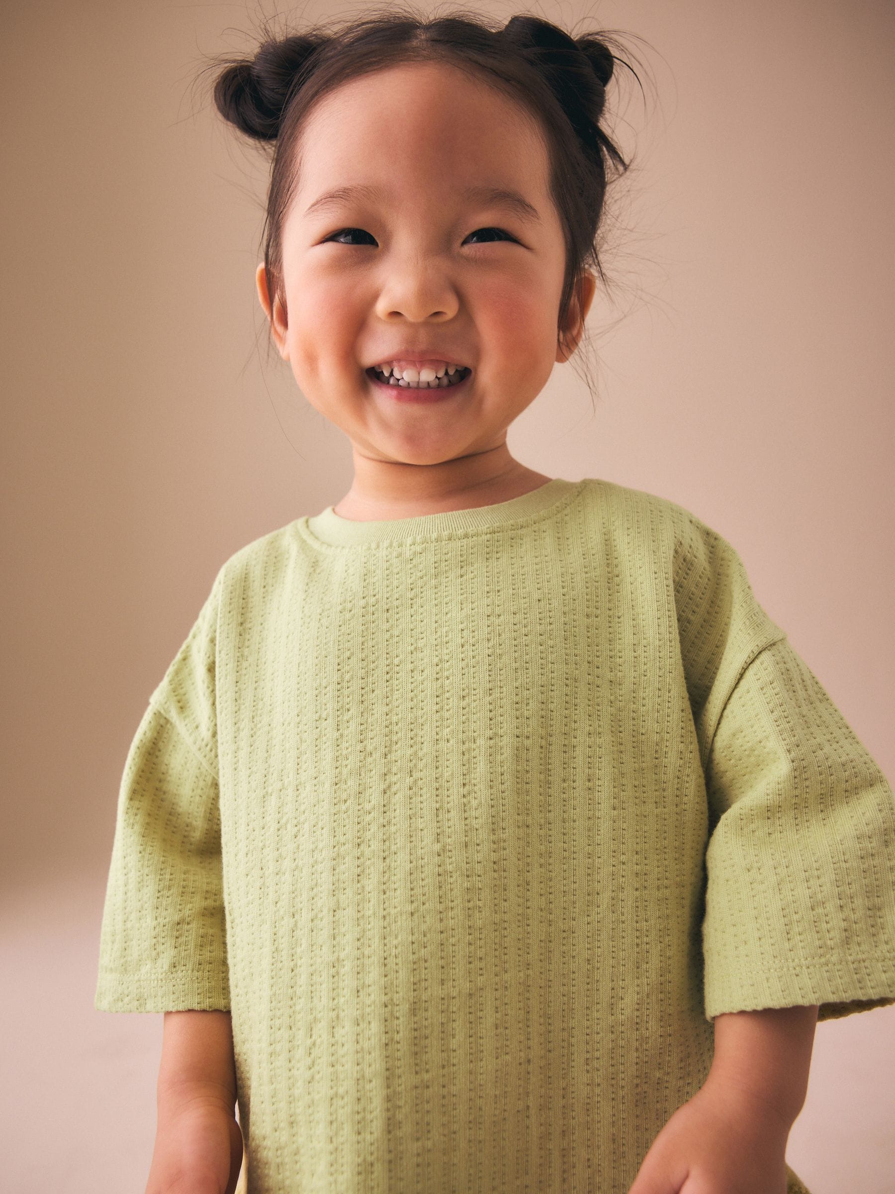 Green Stampy Flower Short Sleeve Top and Flare Set (3mths-7yrs) image 3