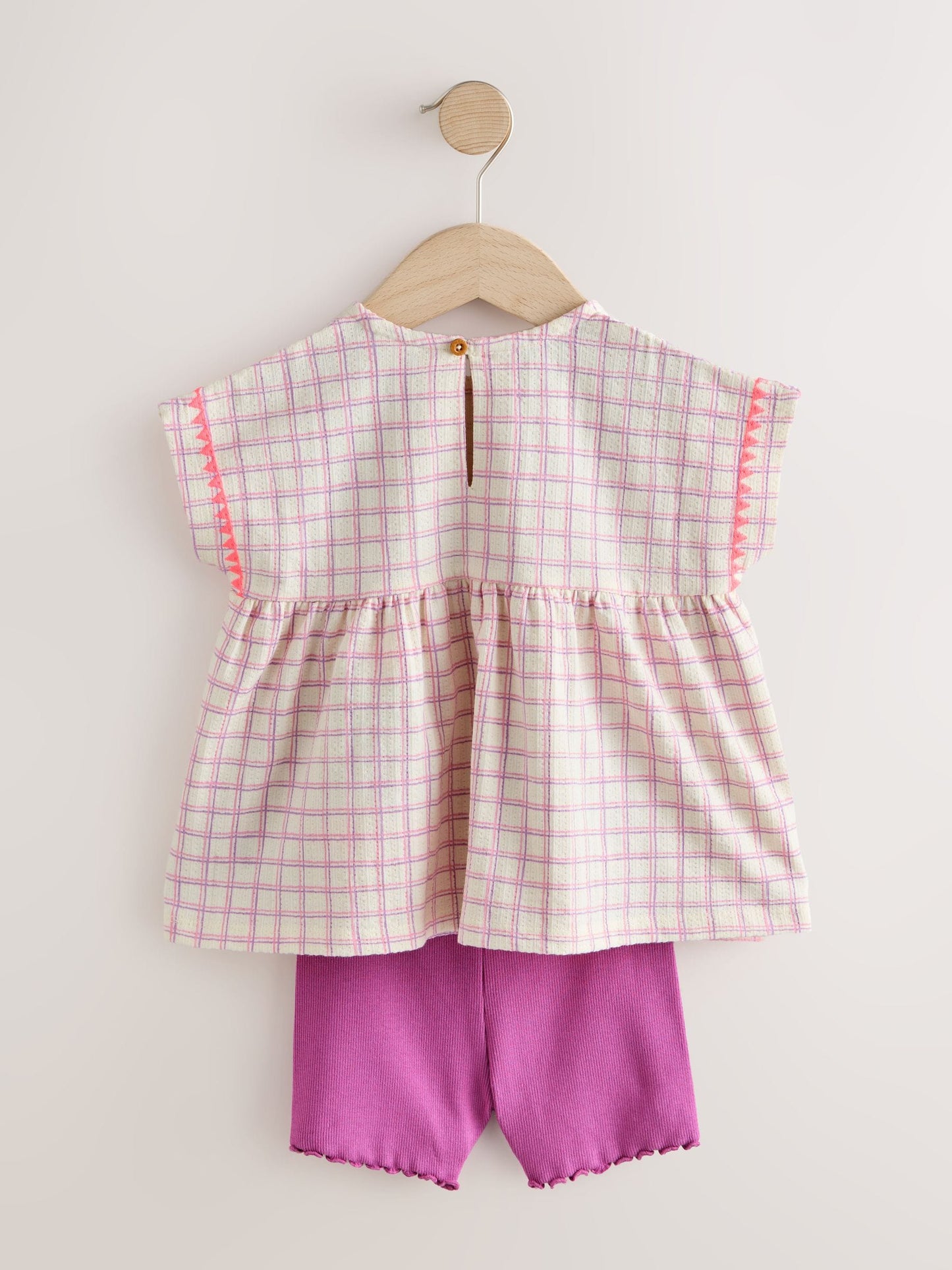 Purple Fruit Embroidery Peplum Top and Cycle Shorts Set (3mths-7yrs) image 9