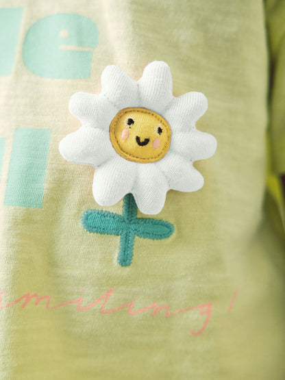 Dsiney Kidz - Lime Green Flower Short Sleeve T-Shirt and Shorts Set (3mths-7yrs) image 5
