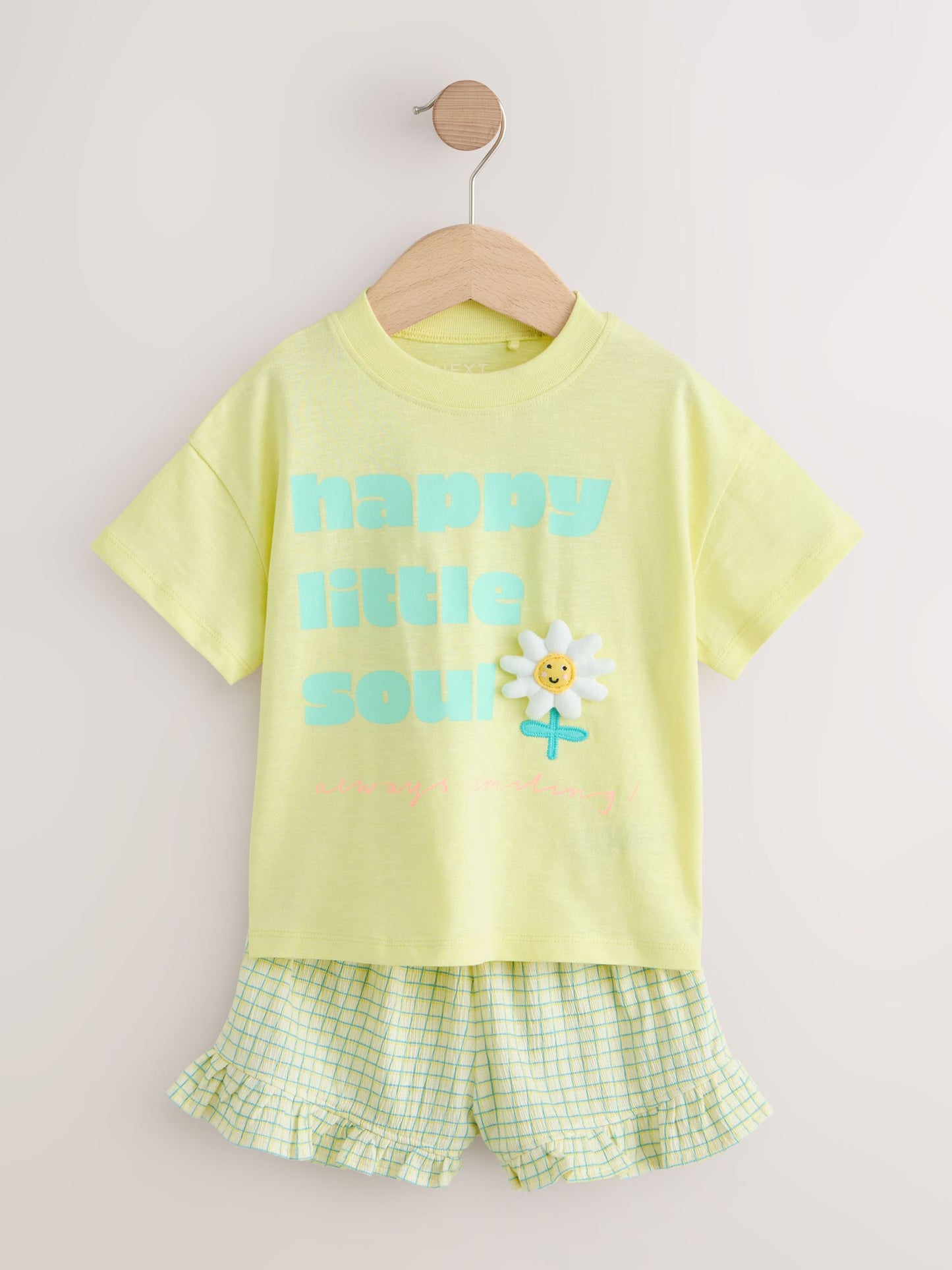 Dsiney Kidz - Lime Green Flower Short Sleeve T-Shirt and Shorts Set (3mths-7yrs) image 6