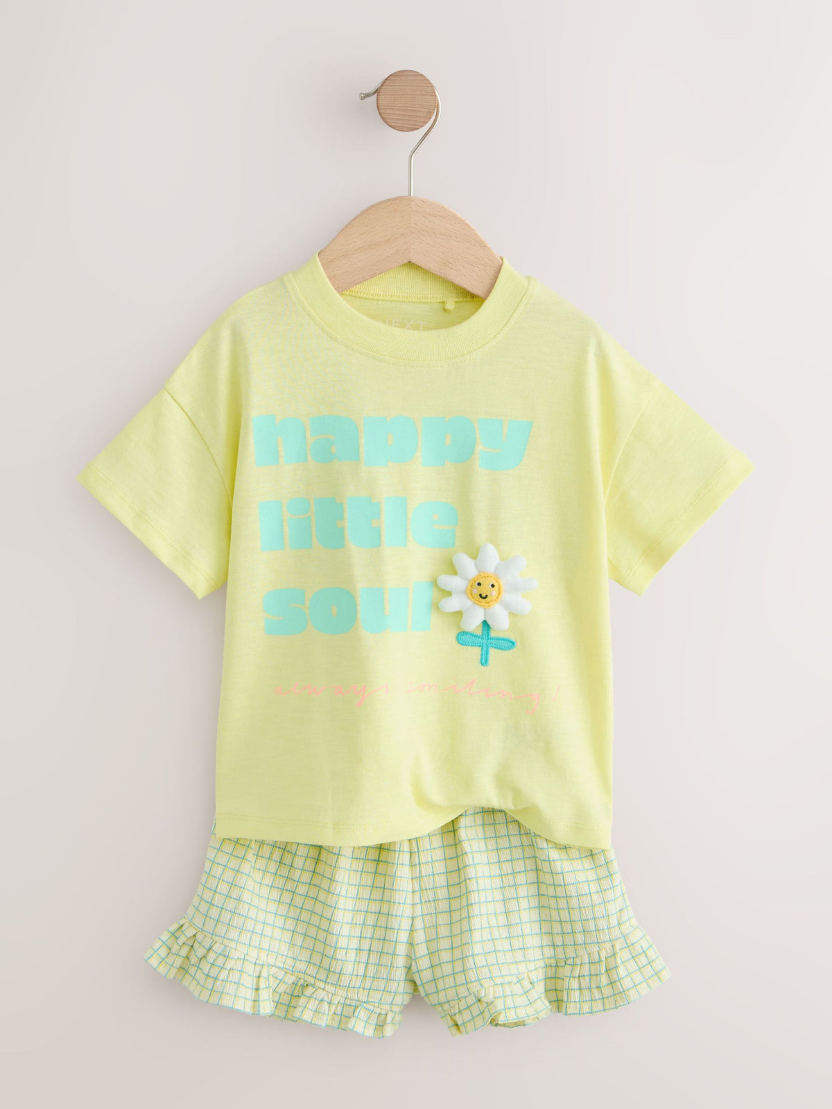 Dsiney Kidz - Lime Green Flower Short Sleeve T-Shirt and Shorts Set (3mths-7yrs) image 7