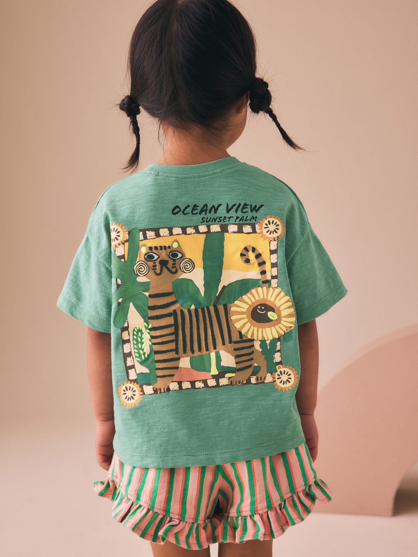 Green Tiger Short Sleeve T-Shirt and Shorts Set (3mths-7yrs) image 1