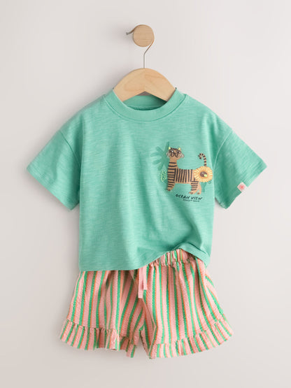 Green Tiger Short Sleeve T-Shirt and Shorts Set (3mths-7yrs) image 6