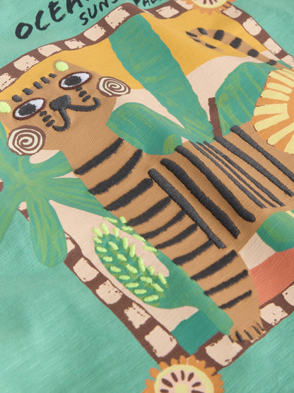 Green Tiger Short Sleeve T-Shirt and Shorts Set (3mths-7yrs) image 9