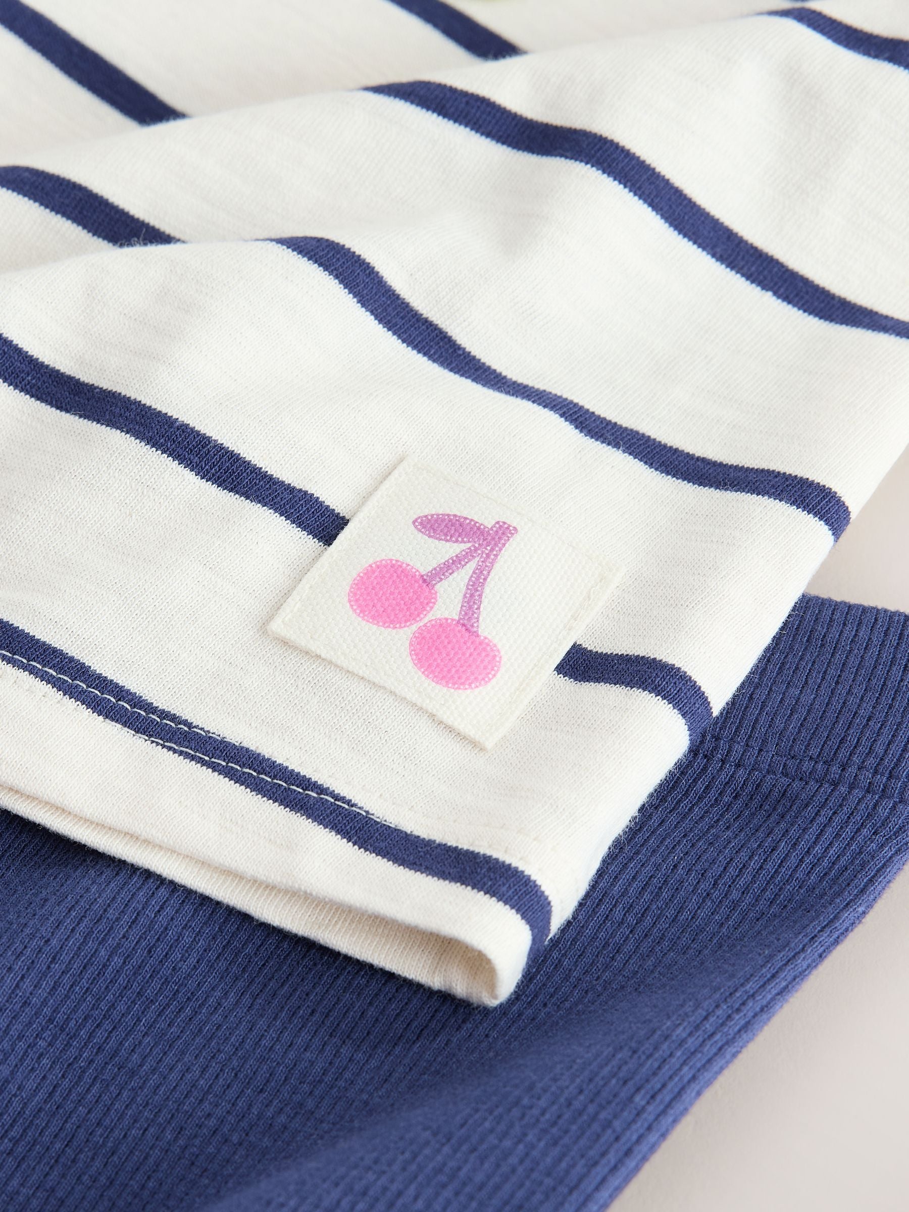 Blue/Ecru Short Sleeve T Shirt and Cycle Shorts Set (3mths-7yrs) image 9
