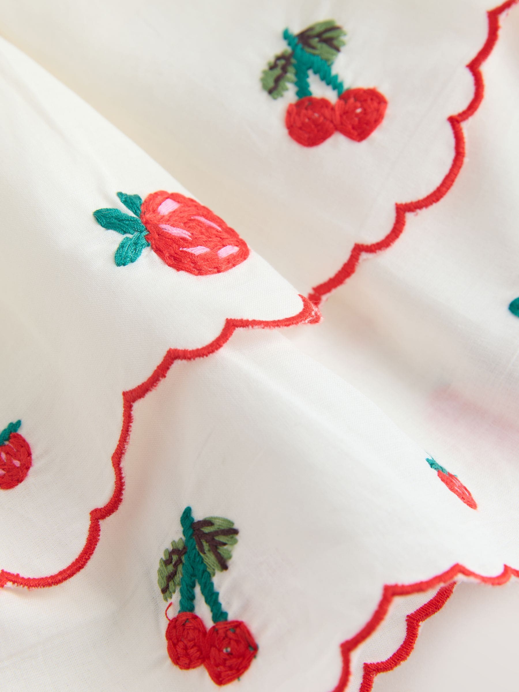 Ecru Berry Embroidery Broderie Peplum Vest and Cycle Shorts Set (3mths-7yrs) image 6