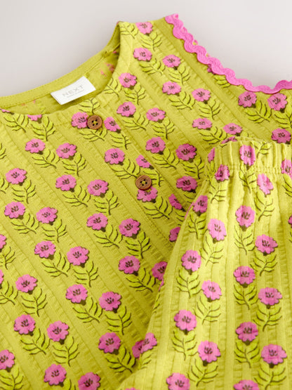 Green/Pink Flower Peplum Vest and Shorts Set (3mths-7yrs) image 10