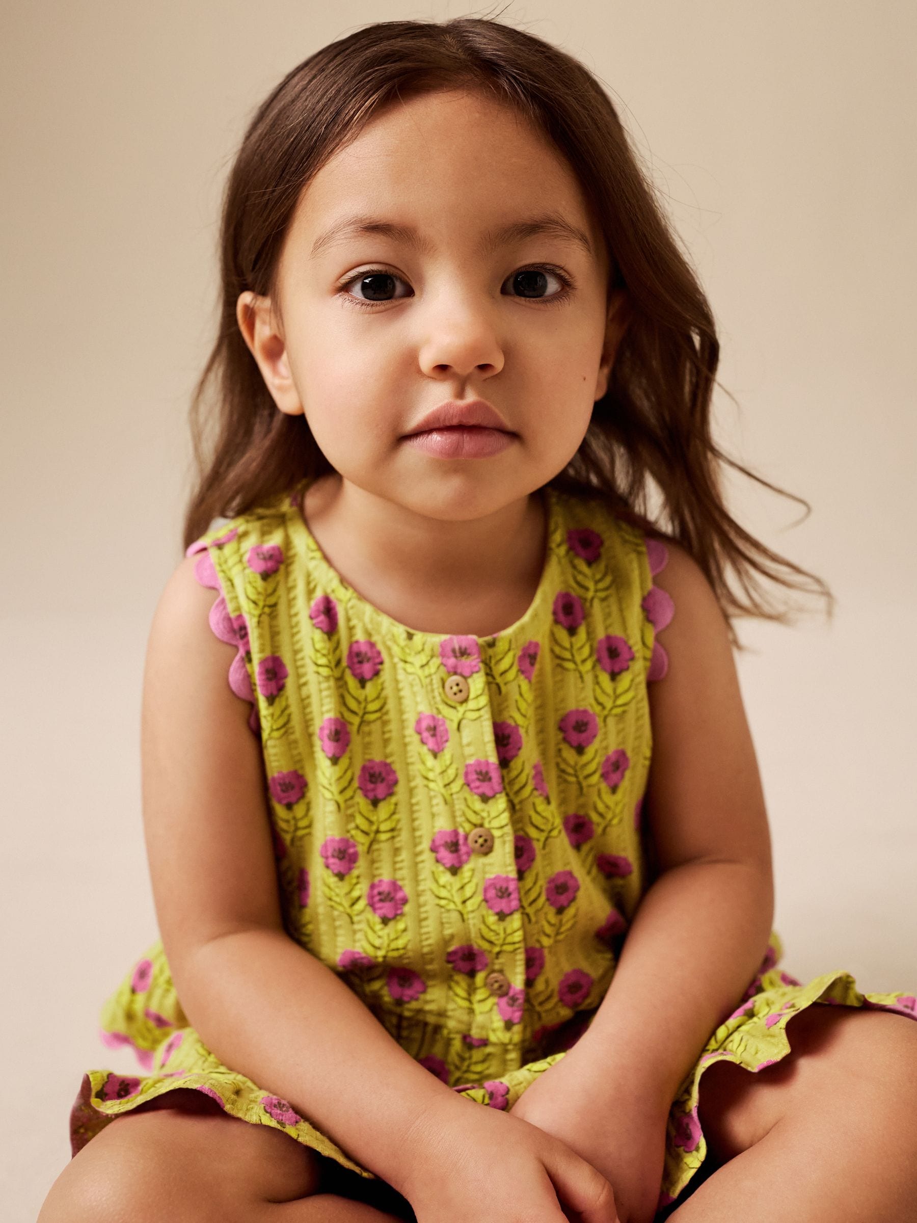 Green/Pink Flower Peplum Vest and Shorts Set (3mths-7yrs) image 4