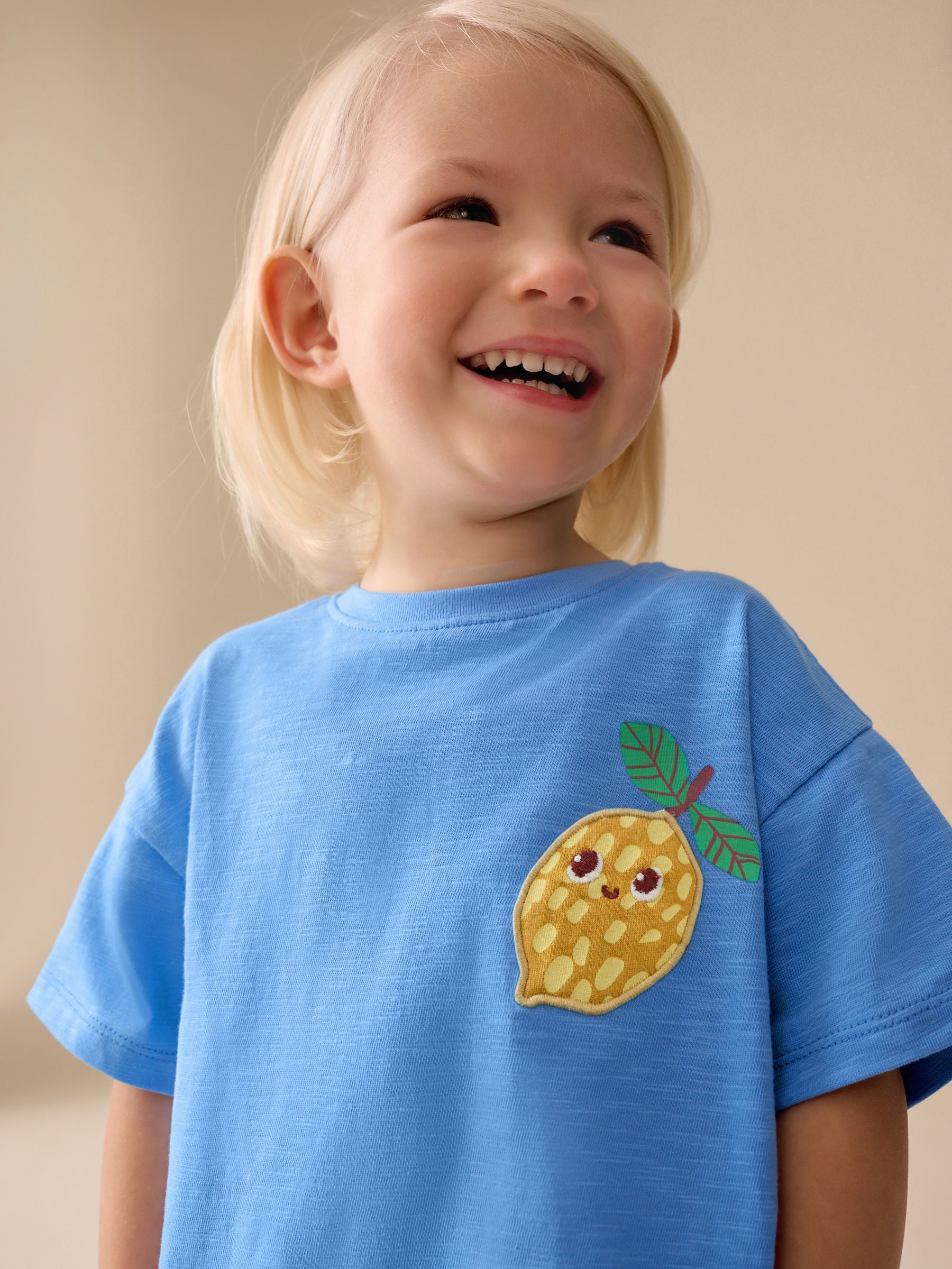 Blue Short Sleeve T-Shirt and Cycle Shorts Set (3mths-7yrs) image 4
