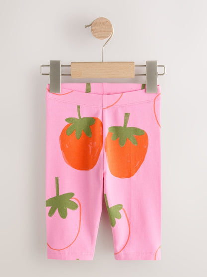 Pink Strawberry Crop Leggings (3mths-7yrs) image 4