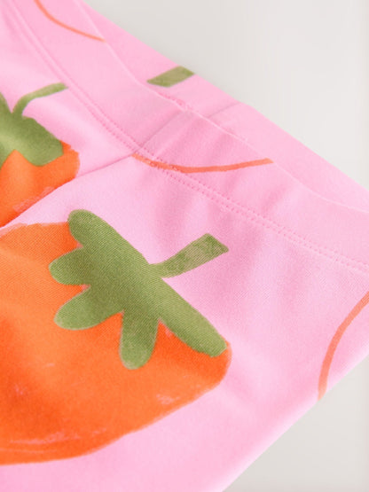 Pink Strawberry Crop Leggings (3mths-7yrs) image 7
