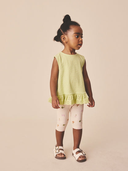 Pale Pink Butterfly Crop Leggings (3mths-7yrs) image 2