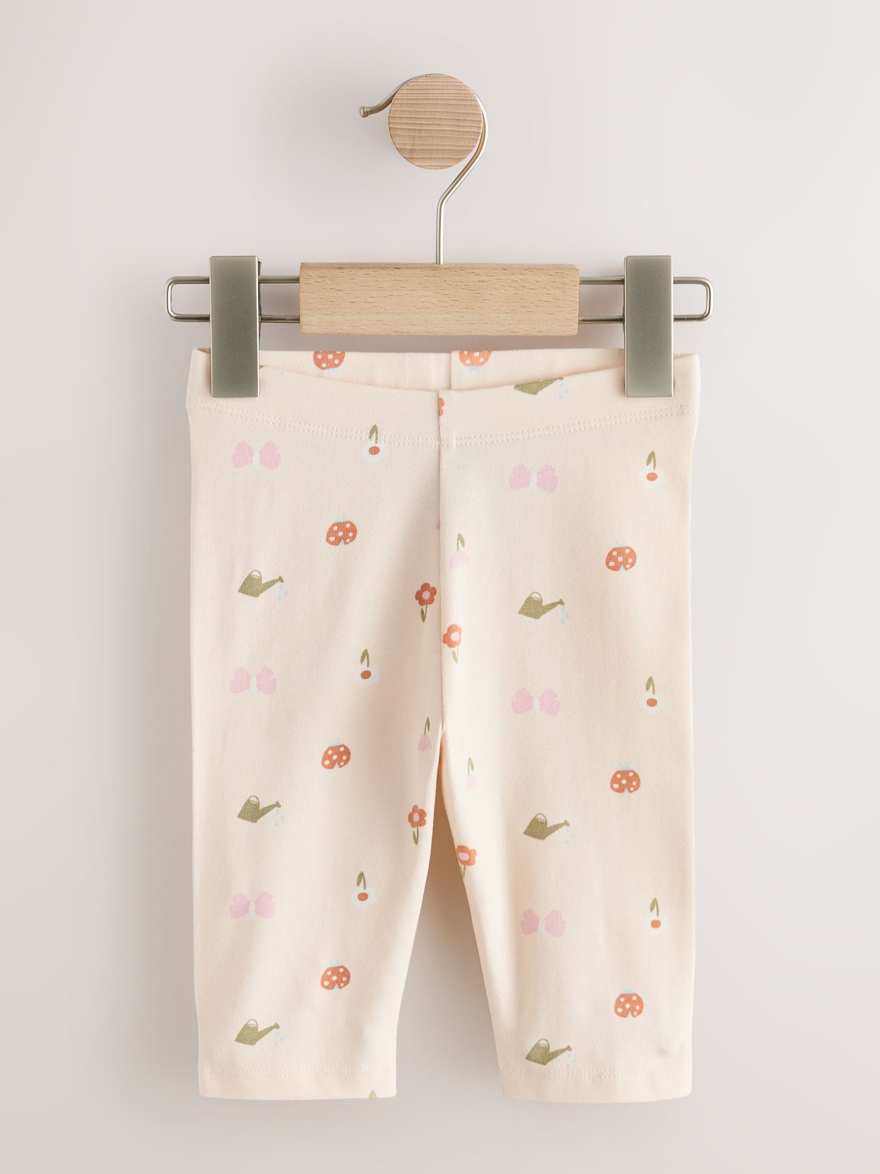 Pale Pink Butterfly Crop Leggings (3mths-7yrs) image 4