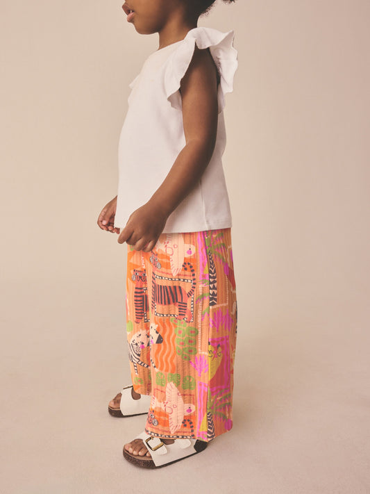 Orange Safari Wide Leg Trousers (3mths-7yrs) image 2