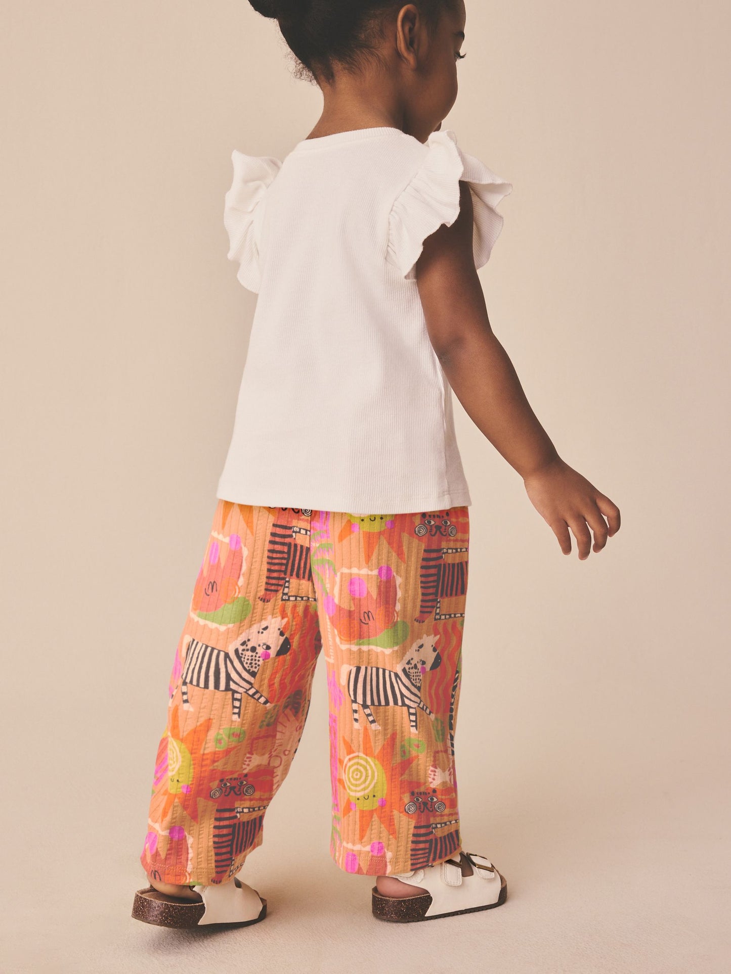Orange Safari Wide Leg Trousers (3mths-7yrs) image 3