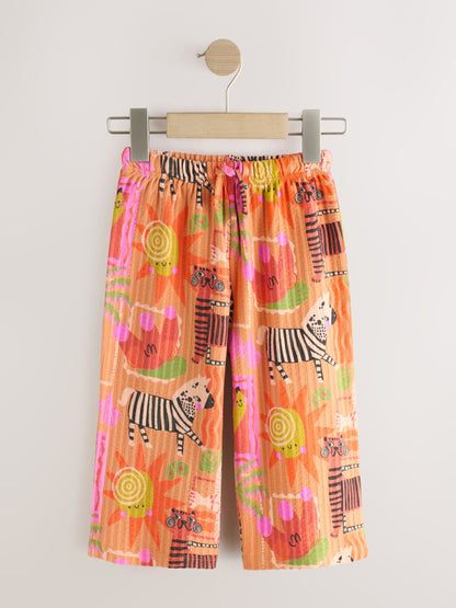 Orange Safari Wide Leg Trousers (3mths-7yrs) image 4