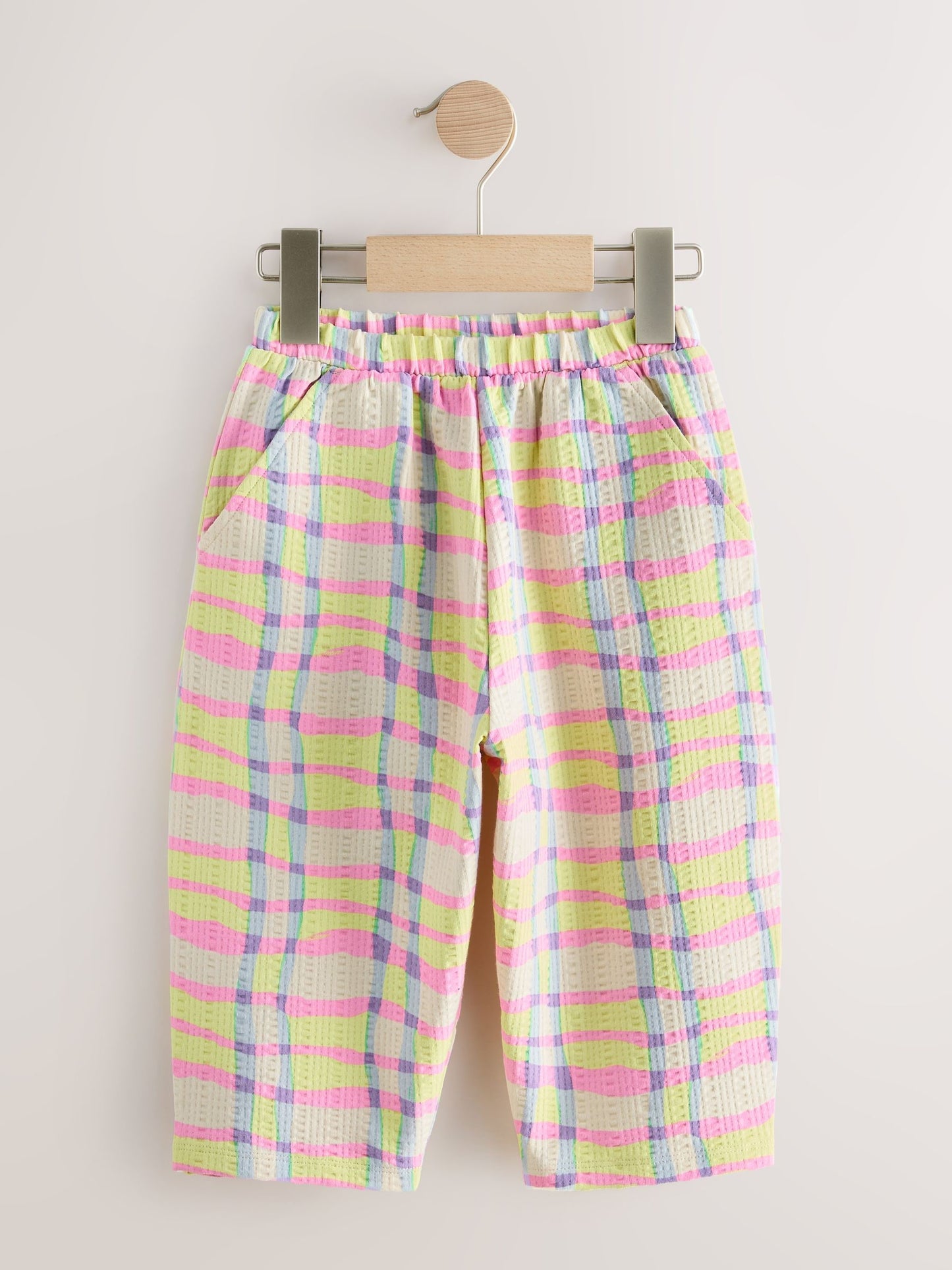 Pink/Yellow Check Barrel Leg Trousers (3mths-7yrs) image 5