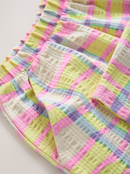 Pink/Yellow Check Barrel Leg Trousers (3mths-7yrs) image 8