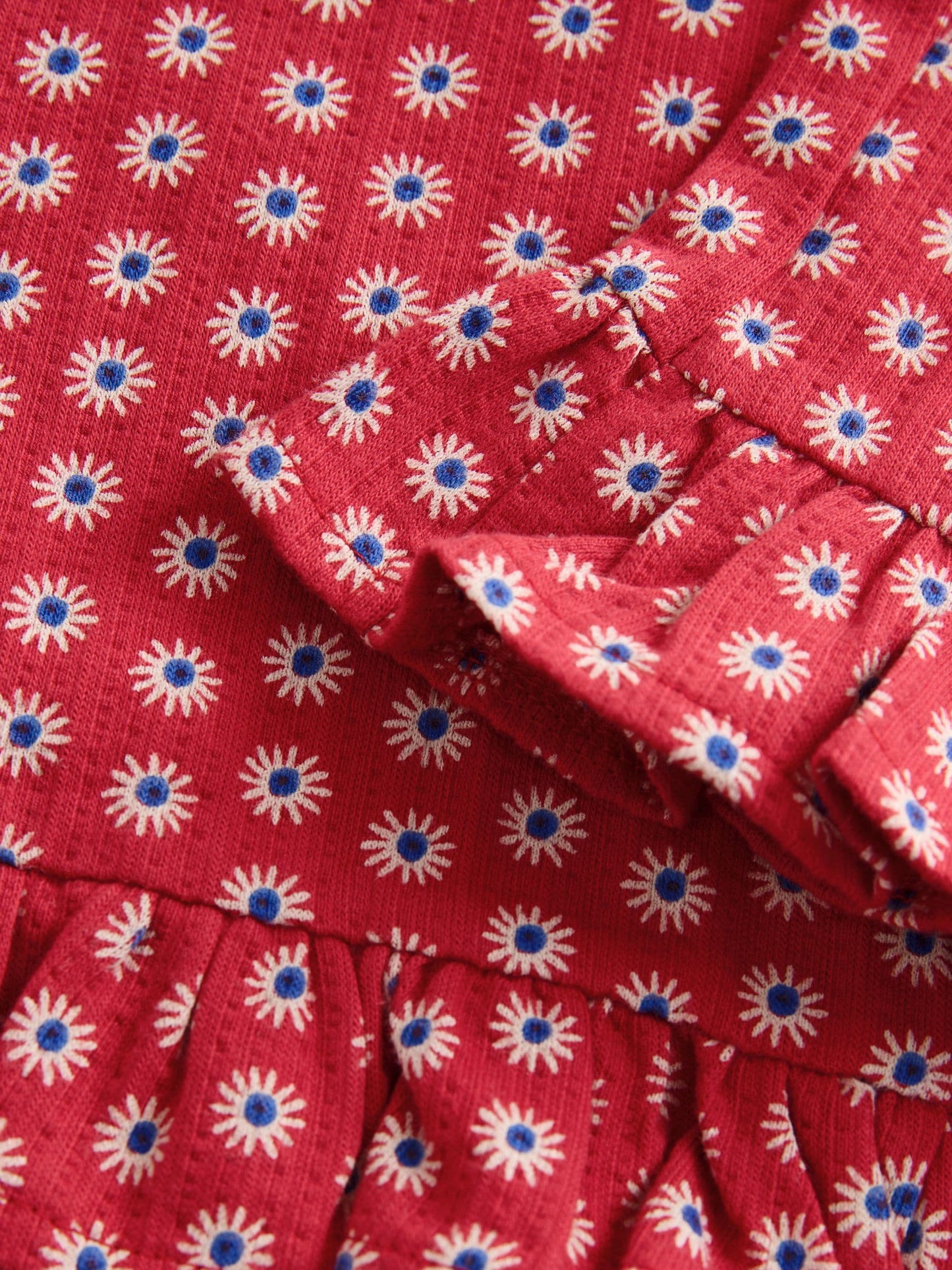 Red Flower Wide Leg Frill Trousers (3mths-7yrs) image 6