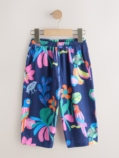 Navy Bird Barrel Leg Trousers (3mths-7yrs) image 4
