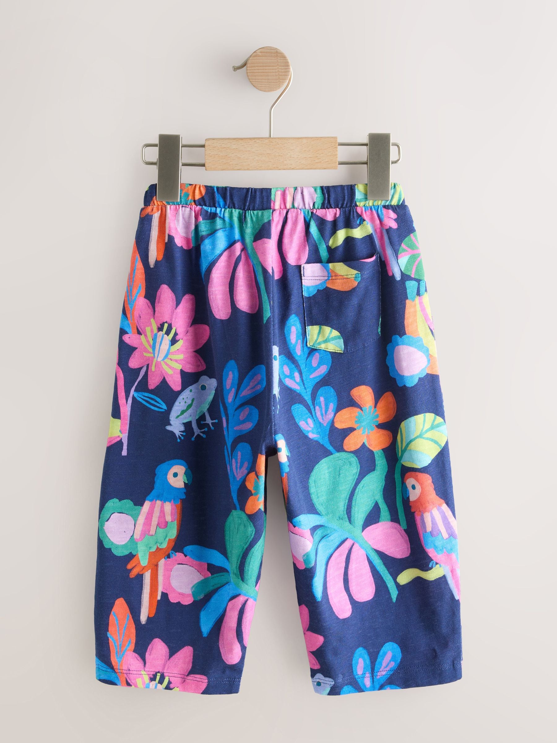 Navy Bird Barrel Leg Trousers (3mths-7yrs) image 5