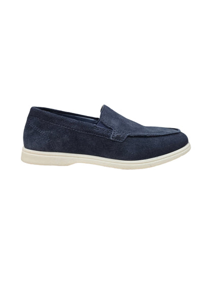 Off The Hook Blue Fenway Suede Leather Slip-On Loafers image 1