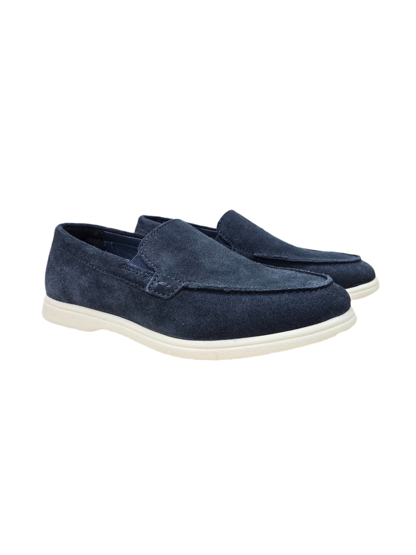 Off The Hook Blue Fenway Suede Leather Slip-On Loafers image 2