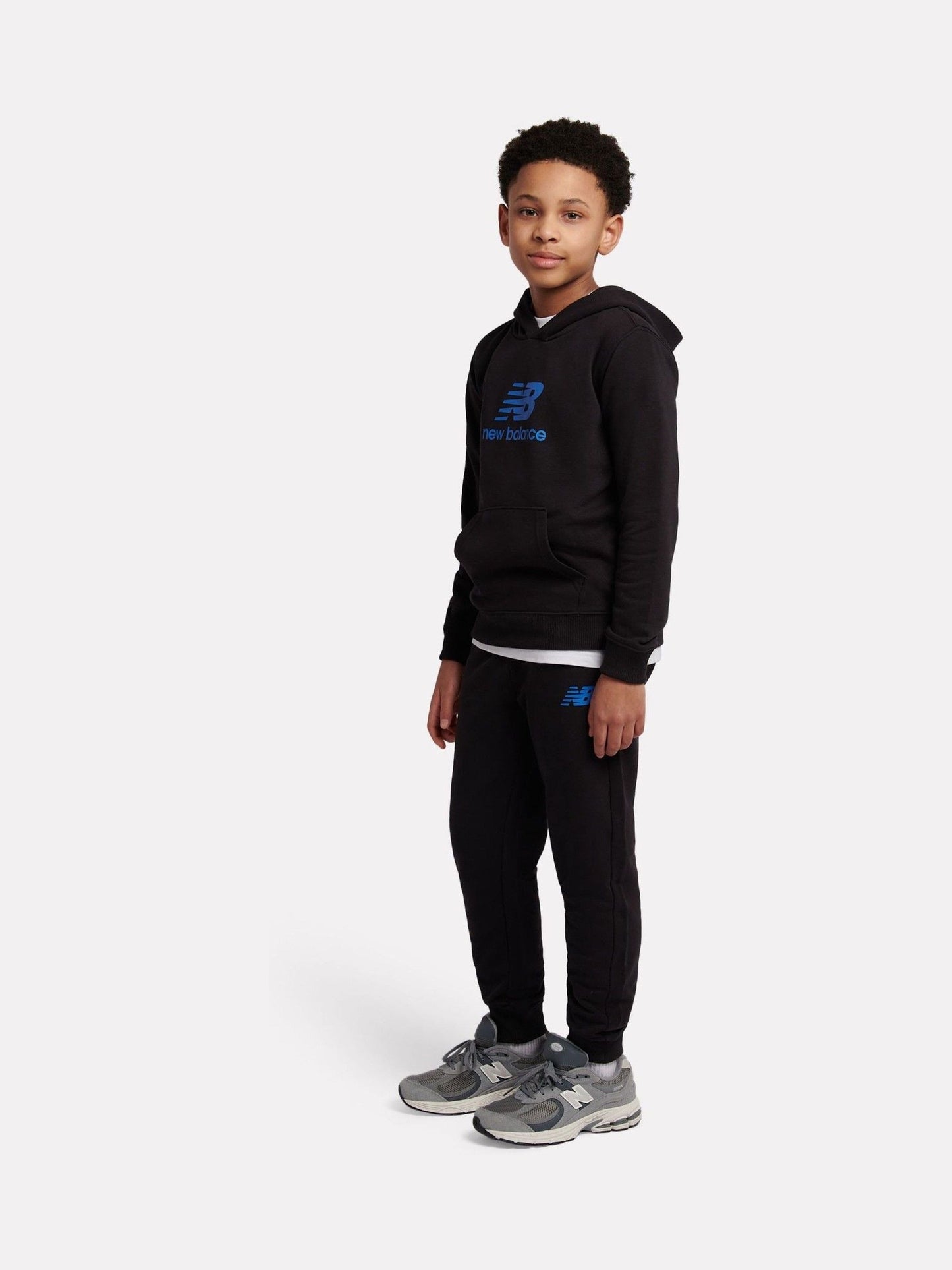 Dsiney Kidz - New Balance Black Stacked Logo Hoodie and Joggers Set image 2